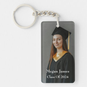 Personalised Photo and Name Class of 2024 Graduate Key Ring