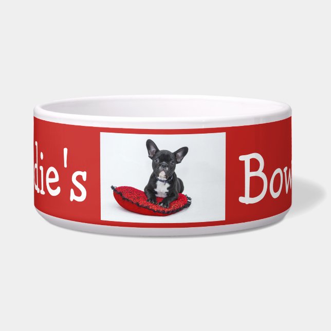 Personalised Photo and Name Dog Bowl (Front)