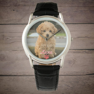 Personalised Photo and Name in Red Watch