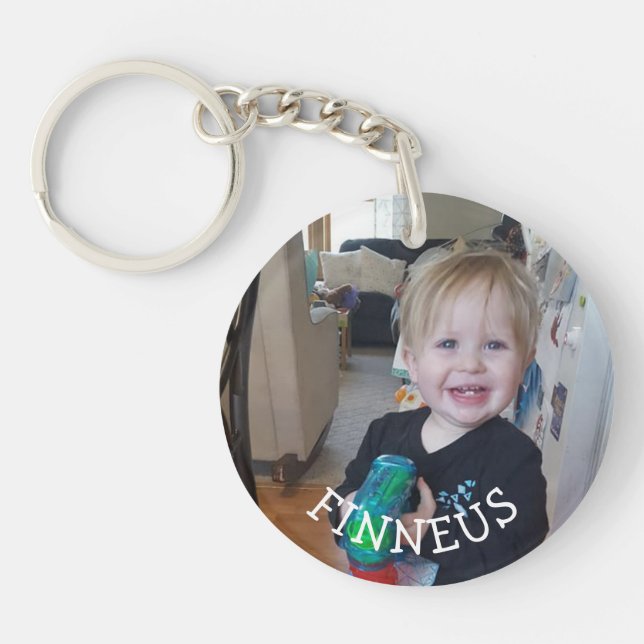 Personalised Photo and Name Key Ring (Front)