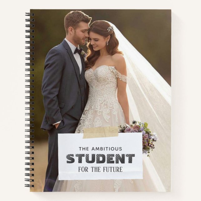 personalised photo and name notebook (Front)