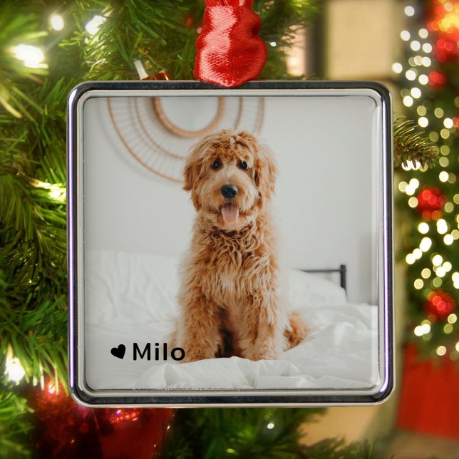 Personalised Photo and Name Pet Metal Tree Decoration (Creator Uploaded)