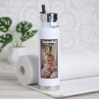 Personalised Photo and Name Pink and Magenta Wate