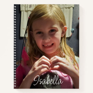 Personalised Photo and Name Sketchbook Notebook