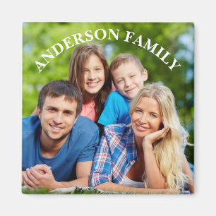 Personalised Photo and Name Square Magnet