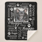 Personalised Photo and Names | Black Dog Blanket
