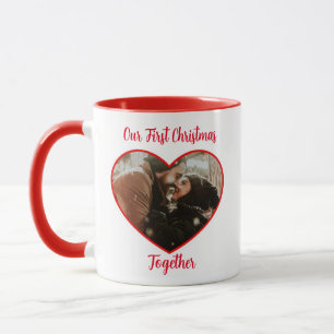 Personalised Photo and Names Our First Christmas Mug