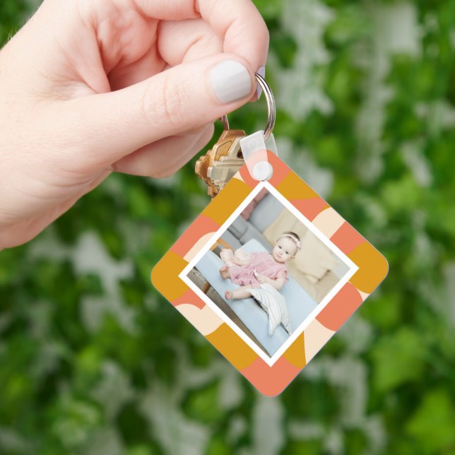 Personalised Photo and Pattern Key Ring (Hand)