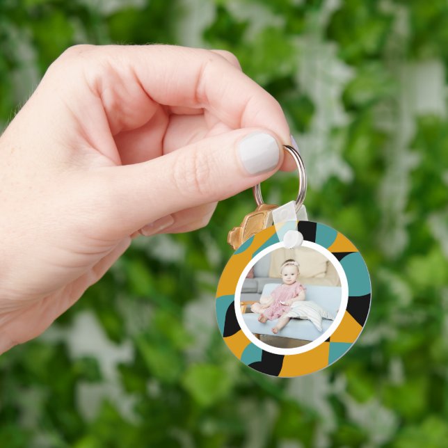 Personalised Photo and Pattern Key Ring (Hand)