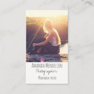 Personalised photo and personal information business card