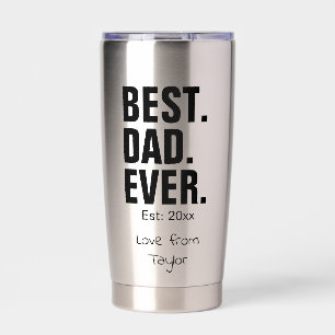 Personalised photo and text Best Dad Ever Insulated Tumbler