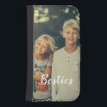 Personalised photo and text Besties adorable chic Samsung S4 Wallet Case<br><div class="desc">Personalised photo and text besties  phone case.</div>