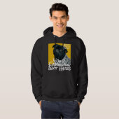 Personalised Photo and Text black Hoodie (Front Full)