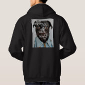 Personalised Photo and Text black Hoodie (Back)