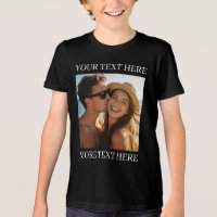 Personalised Photo and Text Black