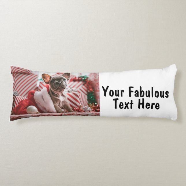 Personalised Photo and Text Body Cushion (Front)