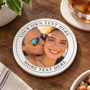 Personalised Photo and Text Coaster