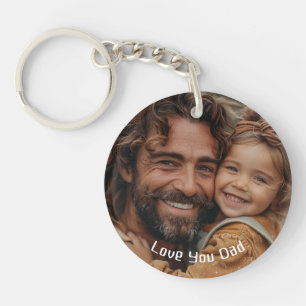 Personalised Photo and Text - Father's Day Key Ring