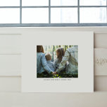 Personalised Photo and Text Faux Canvas Print<br><div class="desc">Easily create your own family portrait with this personalised photo and text faux wrapped canvas print. A simple, minimalist wall art template design featuring white frame, modern sans serif font and a sophisticated aesthetic. Make your own custom photo keepsake, perfect as wall art gifts for family, newlyweds, friends, home warming...</div>