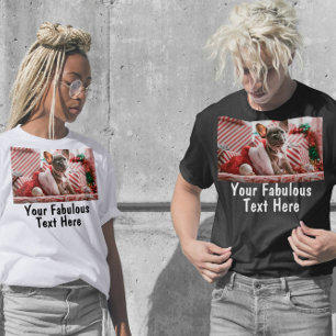 Personalised Photo and Text For Him and Her Value T-Shirt