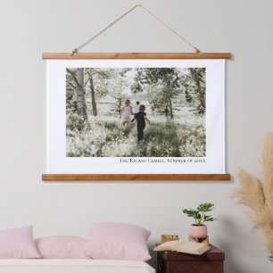 Personalised Photo and Text Hanging Tapestry