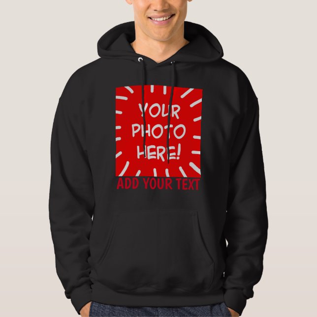 Personalised photo and text hoodie (Front)