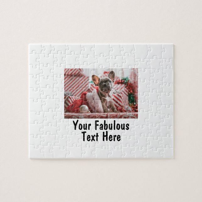 Personalised Photo and Text Jigsaw Puzzle (Horizontal)