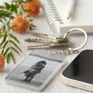 Personalised Photo and Text Key Ring