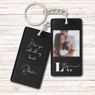 Personalised Photo and Text  Key Ring