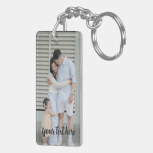 Personalised Photo and Text Keychain