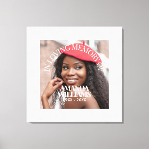 Personalised Photo and Text Memorial  Canvas Print
