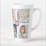 Personalised Photo and Text Photo Collage Family Latte Mug<br><div class="desc">Make a Personalised family Photo keepsake latte mug from Ricaso - add your own photos and text - photo collage keepsake gifts</div>