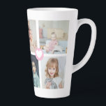 Personalised Photo and Text Photo Collage Family Latte Mug<br><div class="desc">Make a Personalised family Photo keepsake latte mug from Ricaso - add your own photos and text - photo collage keepsake gifts</div>