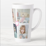 Personalised Photo and Text Photo Collage Family Latte Mug<br><div class="desc">Make a Personalised family Photo keepsake latte mug from Ricaso - add your own photos and text - photo collage keepsake gifts</div>