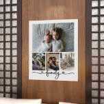 Personalised Photo and Text Photo Collage Family Poster<br><div class="desc">Make a Personalised family Photo keepsake wall art  - Poster Print from Ricaso - add your own photographs - photo collage keepsake gifts</div>