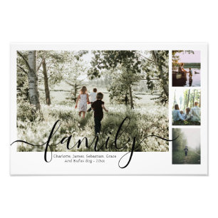 Personalised Photo and Text Photo Collage Family Print