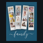 Personalised Photo and Text Photo Collage Faux Canvas Print<br><div class="desc">Make a Personalised family 16 Photo keepsake wall art  - Faux Wrapped Canvas Print from Ricaso - add your own photo and text - photo keepsake gifts</div>