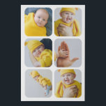 Personalised Photo and Text Photo Collage  Faux Canvas Print<br><div class="desc">Make a Personalised family Photo keepsake wall art  - Faux Wrapped Canvas Print from Ricaso - add your own photographs - photo collage keepsake gifts</div>