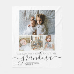 Personalised Photo and Text Photo Collage Fleece Blanket