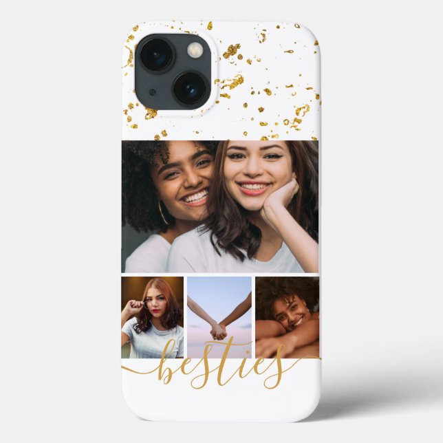 Personalised Photo and Text Photo Collage Friends Case-Mate iPhone Case (Back)
