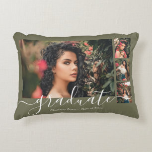 Personalised Photo and Text Photo Collage Graduare Decorative Cushion