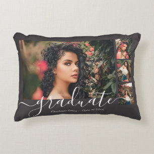 Personalised Photo and Text Photo Collage Graduare Decorative Cushion