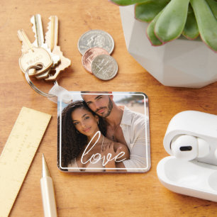 Personalised Photo and Text Photo Collage Key Ring