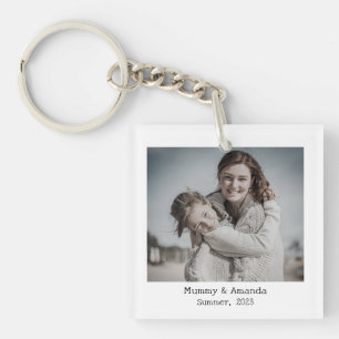 Personalised Photo and Text Photo Collage Key Ring