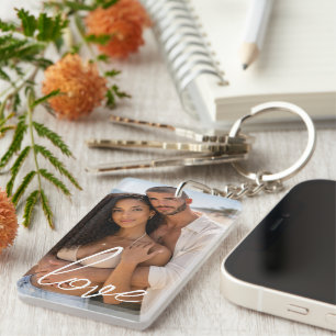 Personalised Photo and Text Photo Collage Key Ring