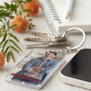 Personalised Photo and Text Photo Collage Key Ring