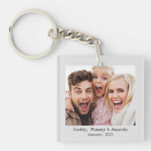 Personalised Photo and Text Photo Collage Key Ring