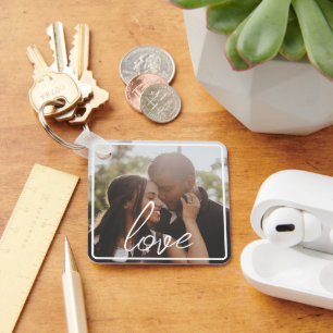 Personalised Photo and Text Photo Collage Key Ring