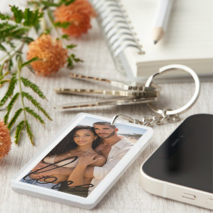 Personalised Photo and Text Photo Collage Key Ring