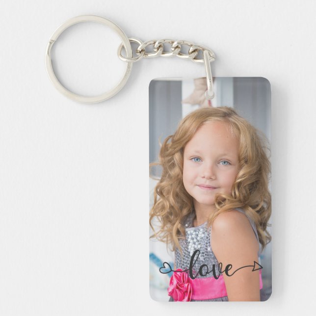 Personalised Photo and Text Photo Collage Keychain (Front)